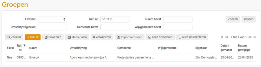 Aanmaken groep ‘GroepA’